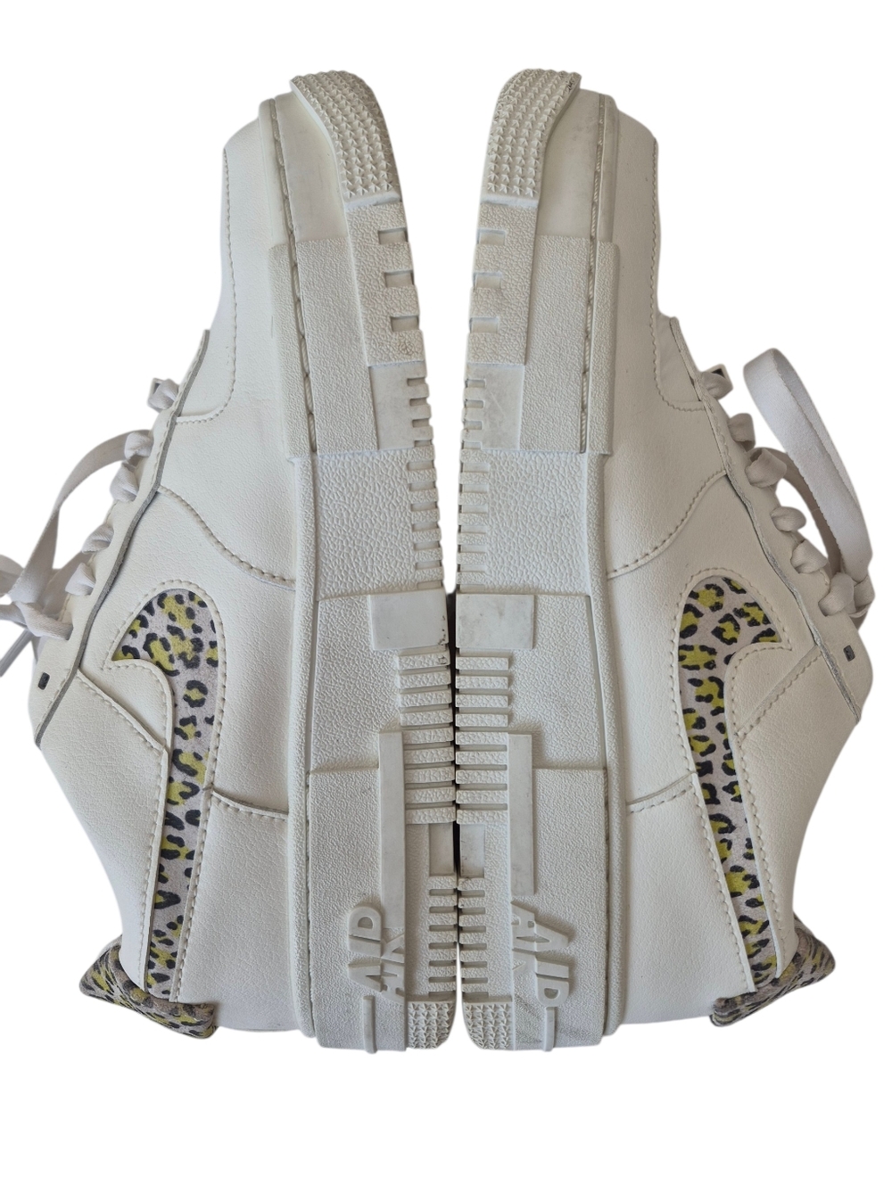 Nike Air Force Leopard Womens White Sneakers, Size 7.5 - Picture 3 of 9